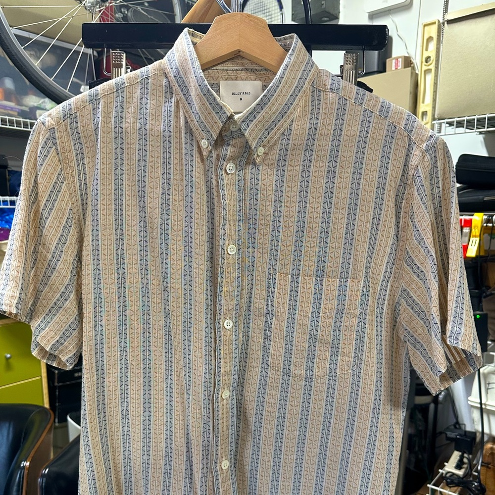 Billy Reid Striped Short Sleeve